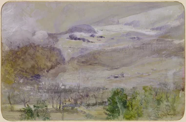 Paisaje del valle suizo, 1885